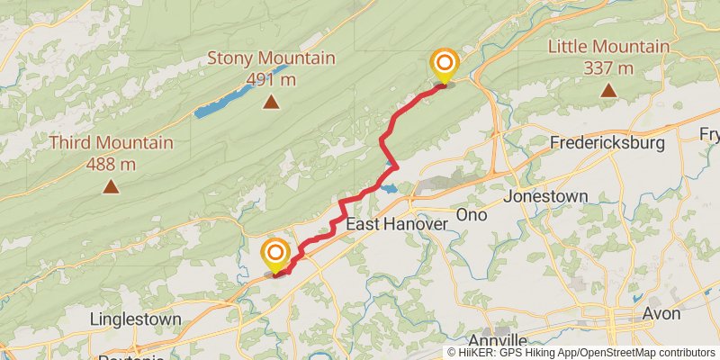 Appalachian Trail - Pennsylvania stage 7 Map