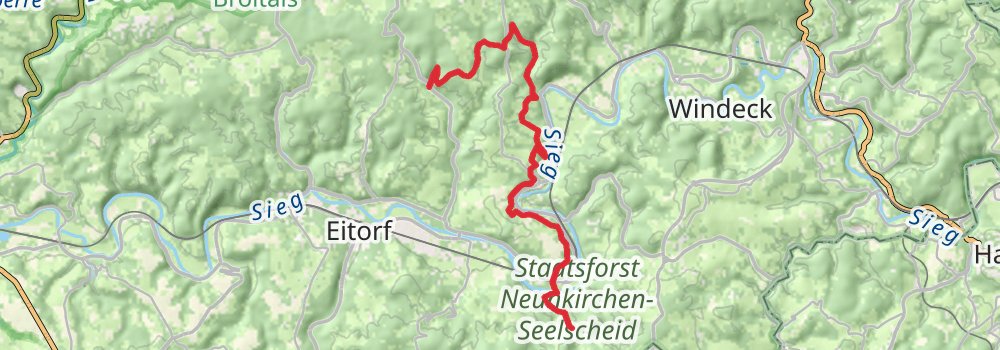 Natursteig Sieg stage 4 Map