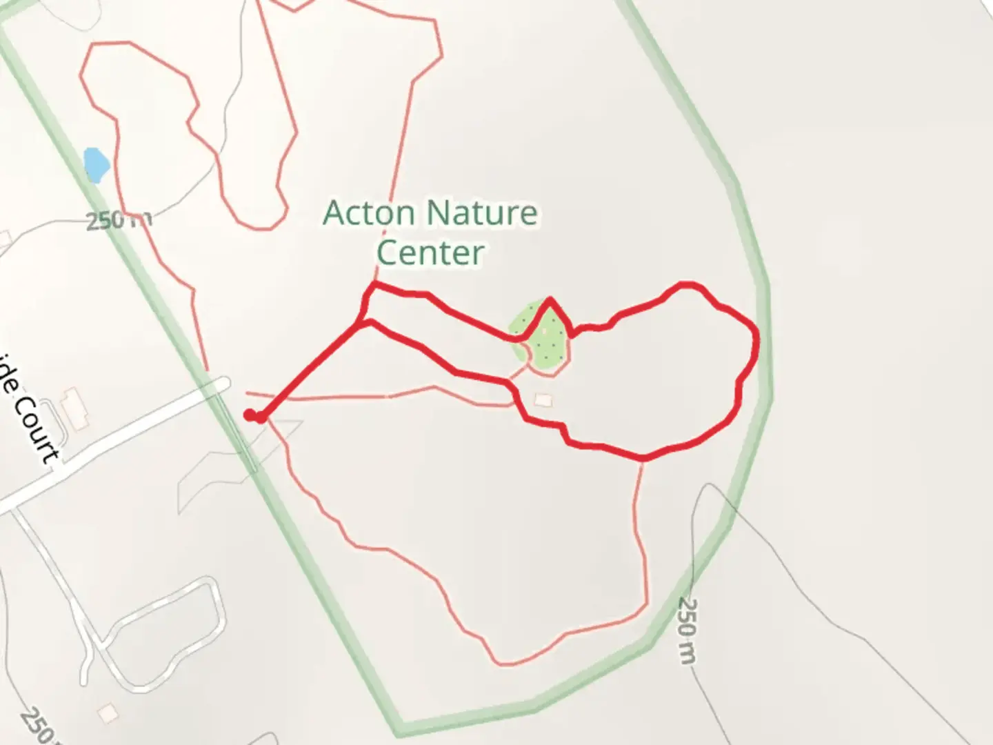 An image depicting the trail Elizabeth Crockett Butterfly Garden Loop and its surrounding area.