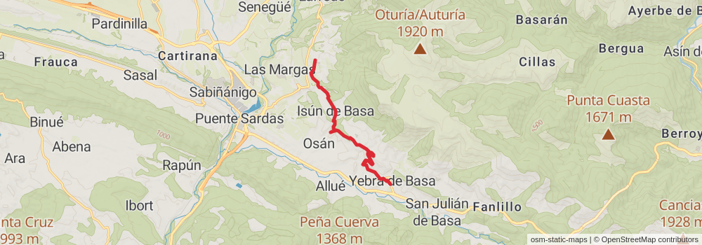 GR 16 Serrablo Trail stage 2 Map