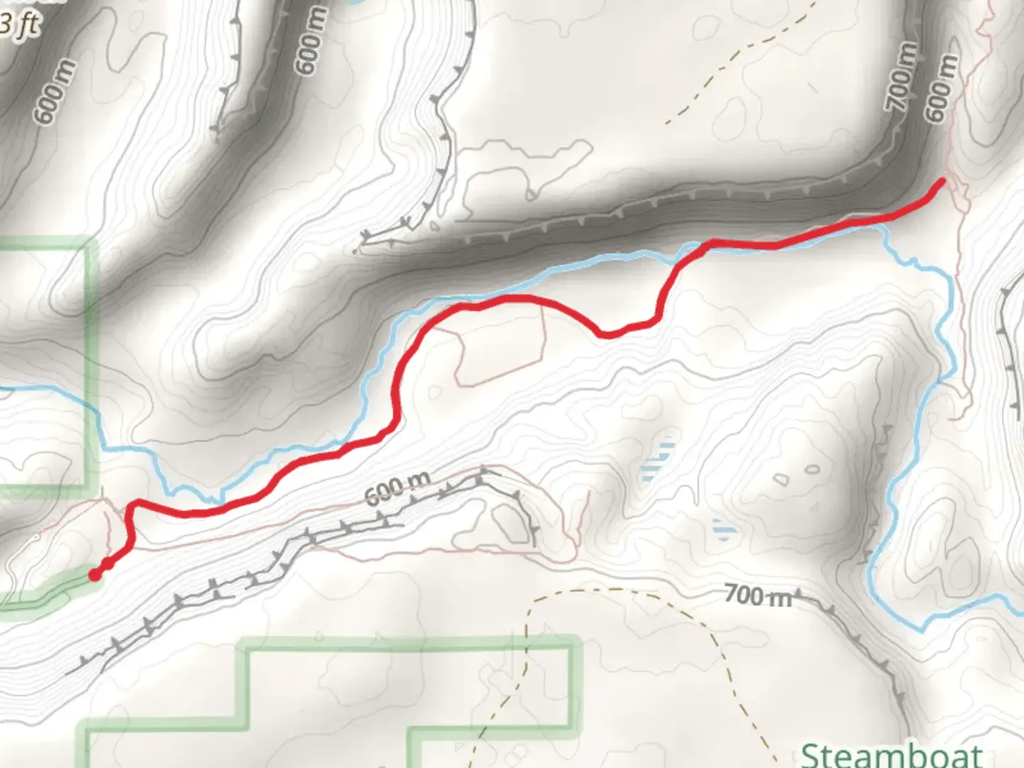 An image depicting the trail Northrup Creek and its surrounding area.