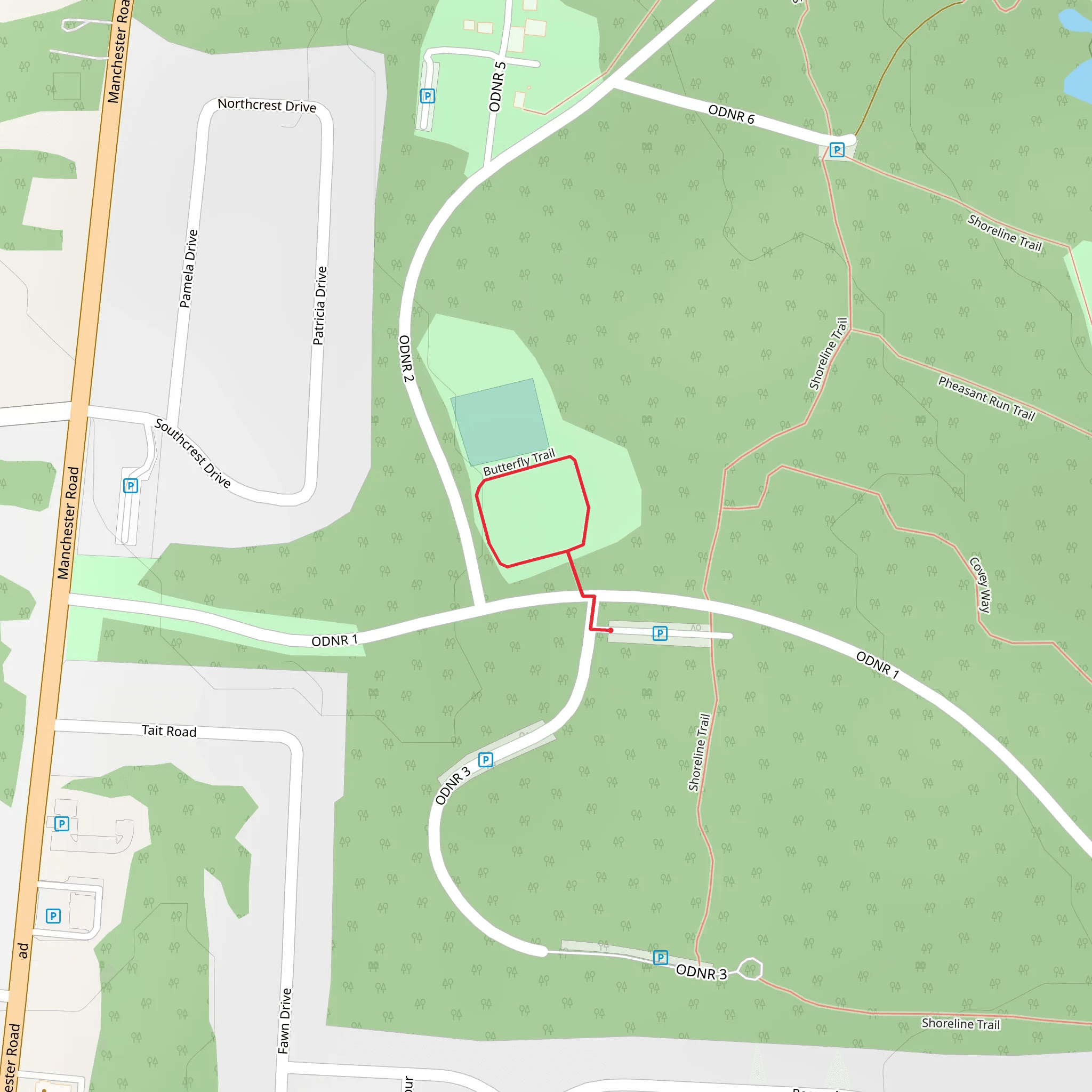 Butterfly Loop Trail mobile static map