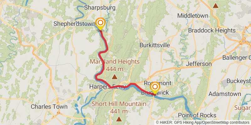 Great Allegheny Passage stage 5 Map