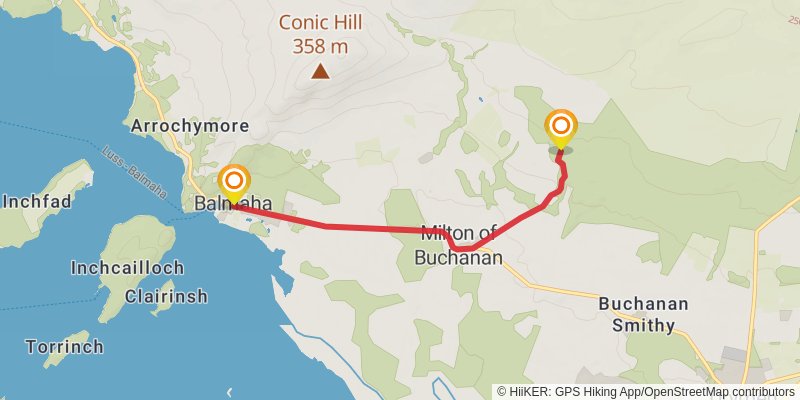 West Highland Way alt 1 Map