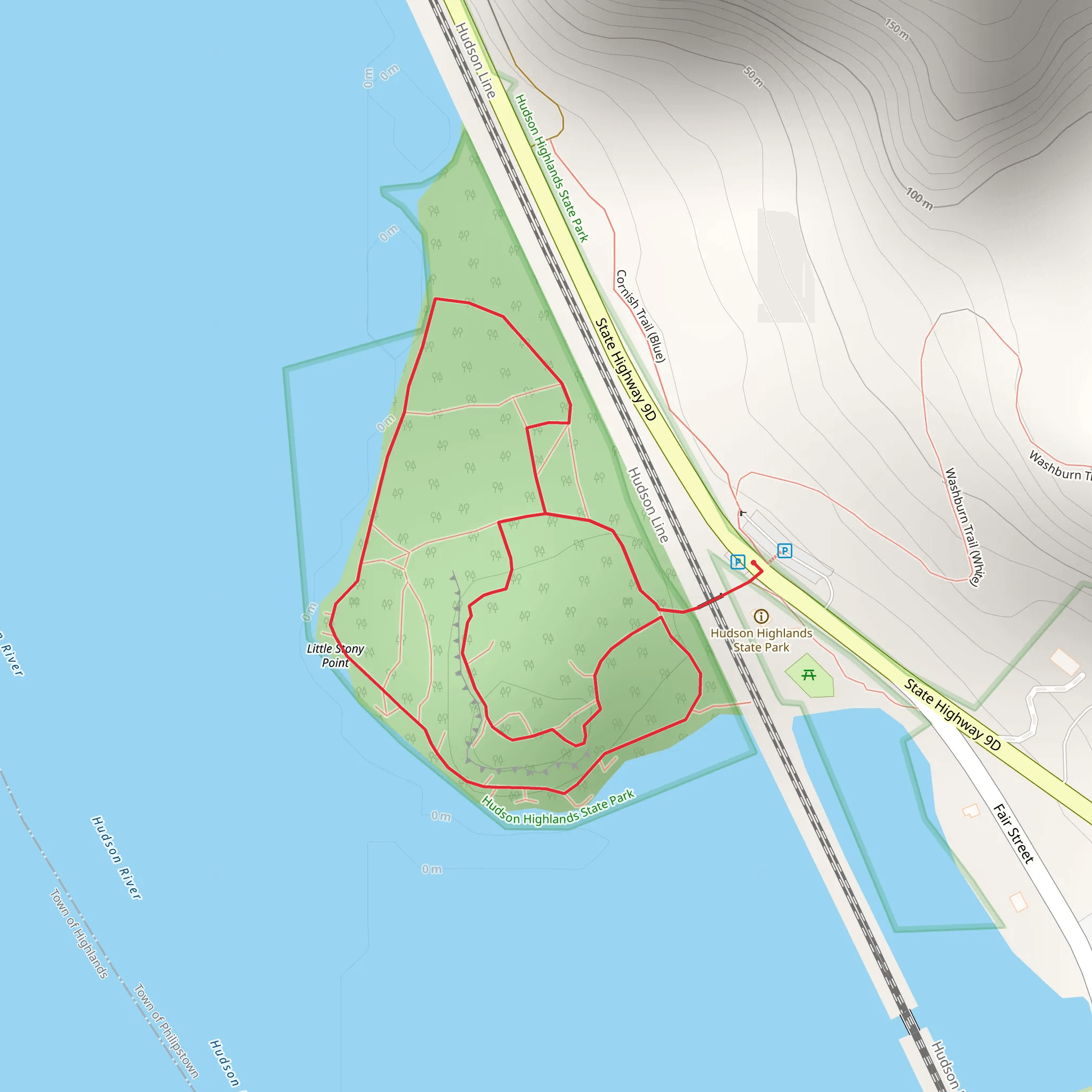 Little Stony Point Loop from State Highway 9D mobile static map