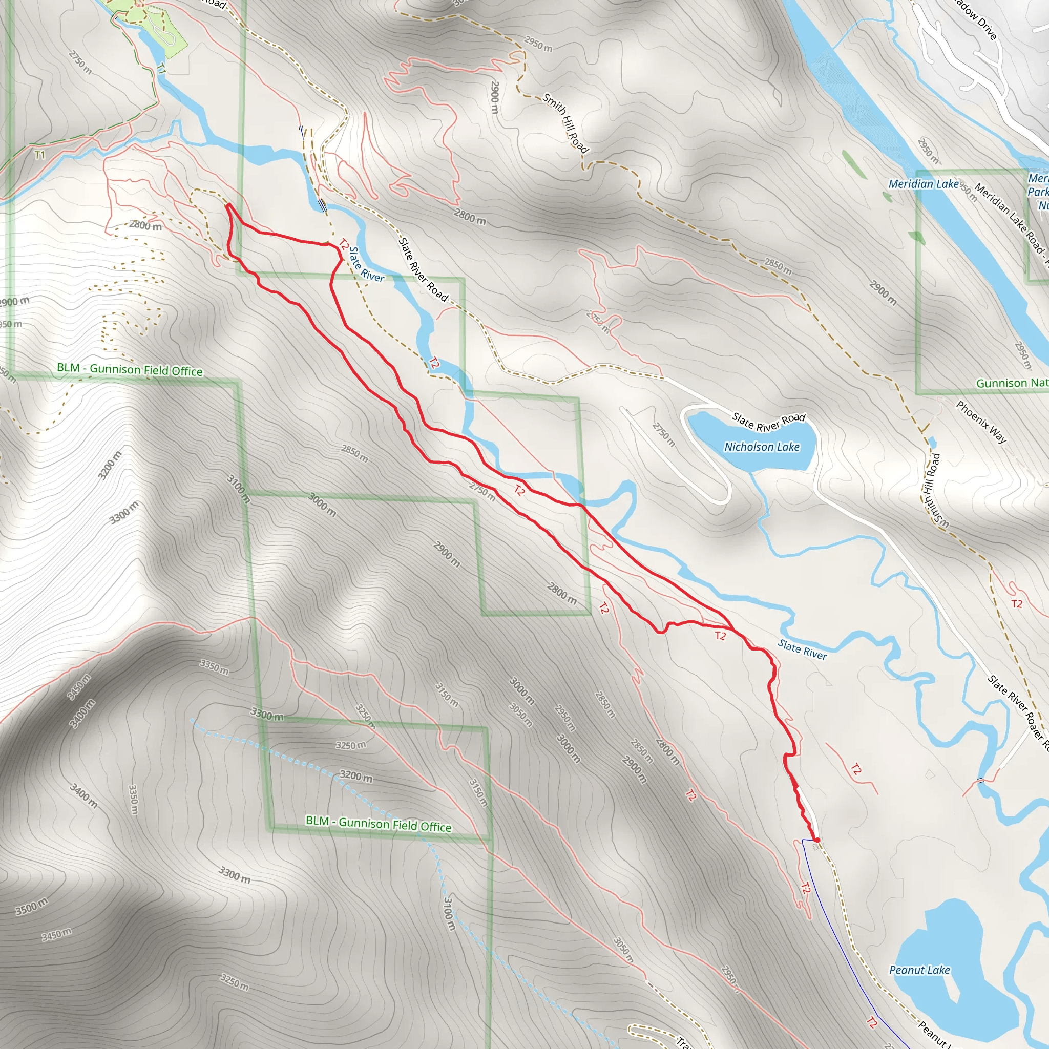 Mike's Mile and Upper Lower Loop mobile static map