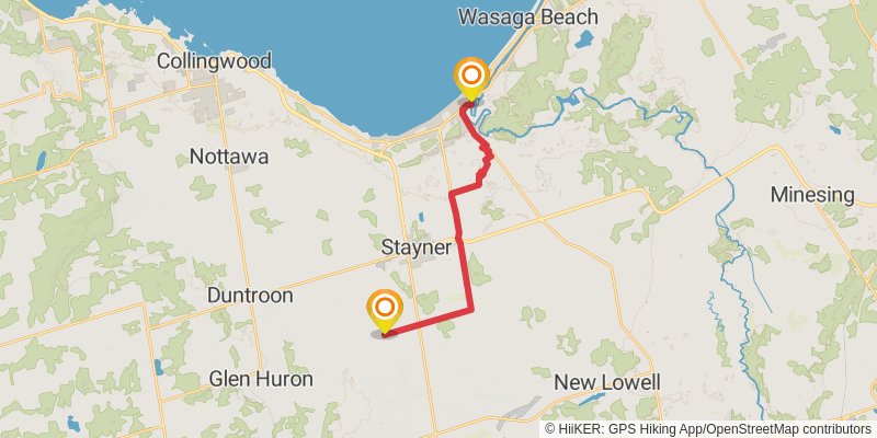 Ganaraska Trail stage 19 Map