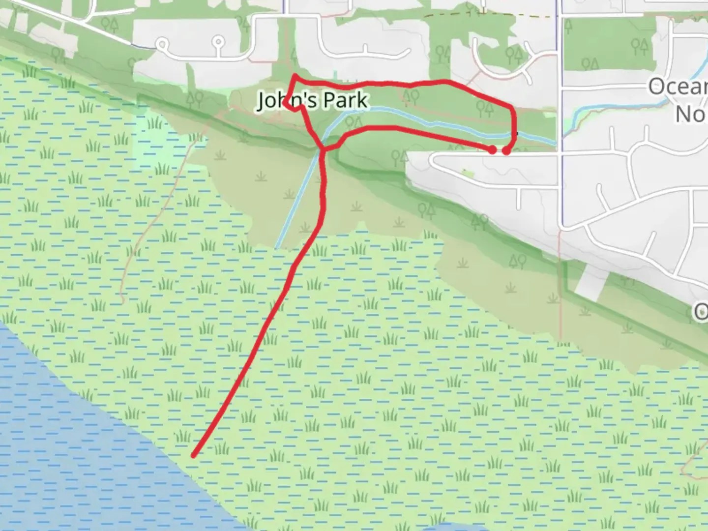 An image depicting the trail John's Park and Winter Loop Trail and its surrounding area.