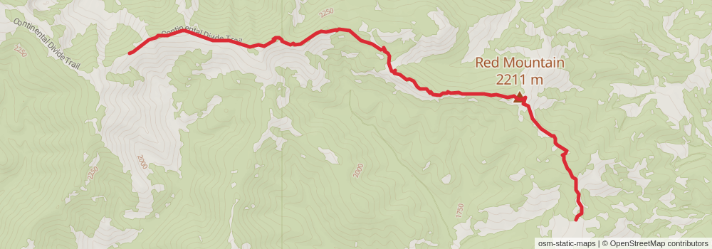 American Perimeter Trail - Rocky Mountains Primary stage 126 Map