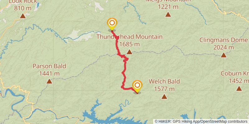 Jenkins Ridge via Lead Cove and Bote Mountain Trail stage 4 Map