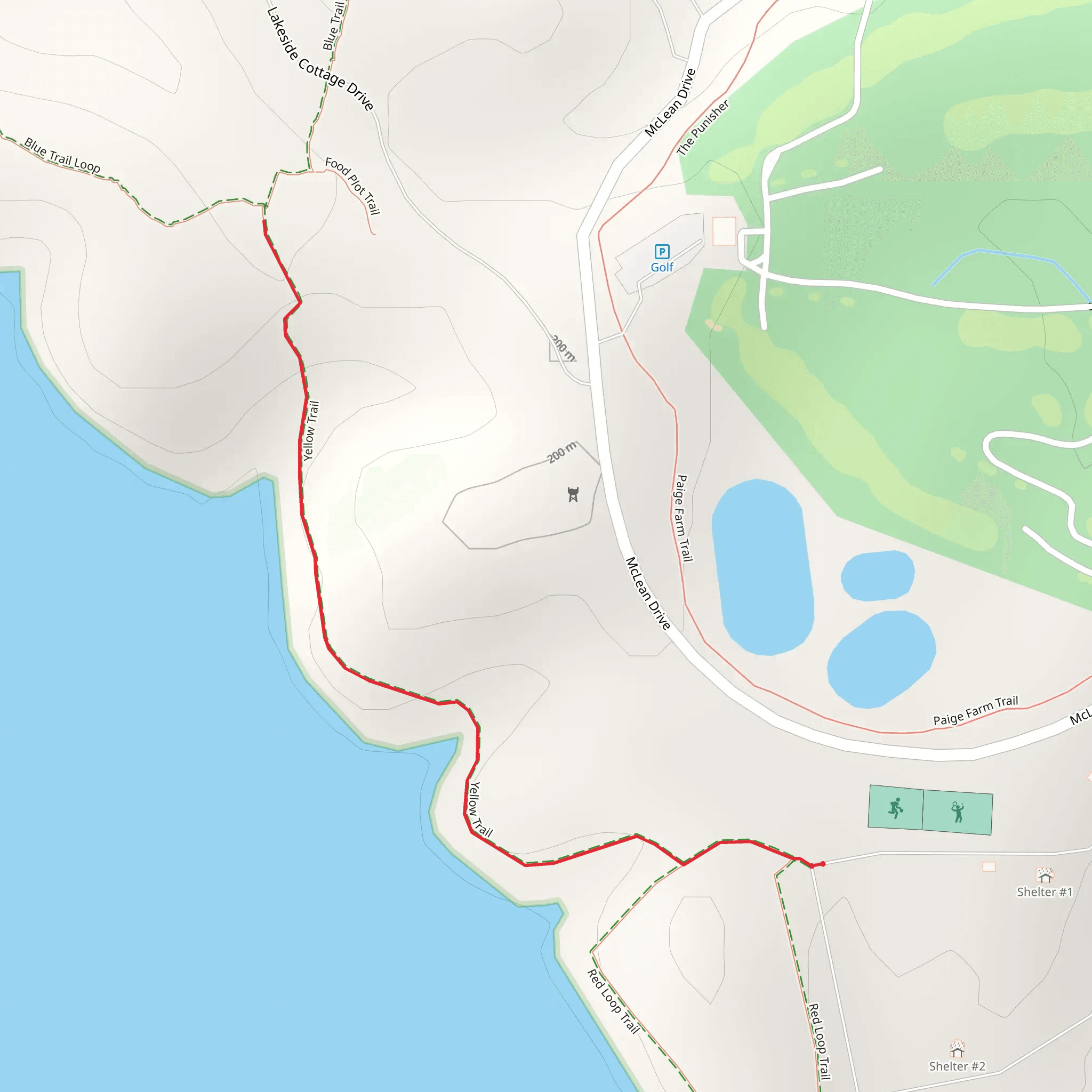 Beach Trail - Yellow Trail mobile static map