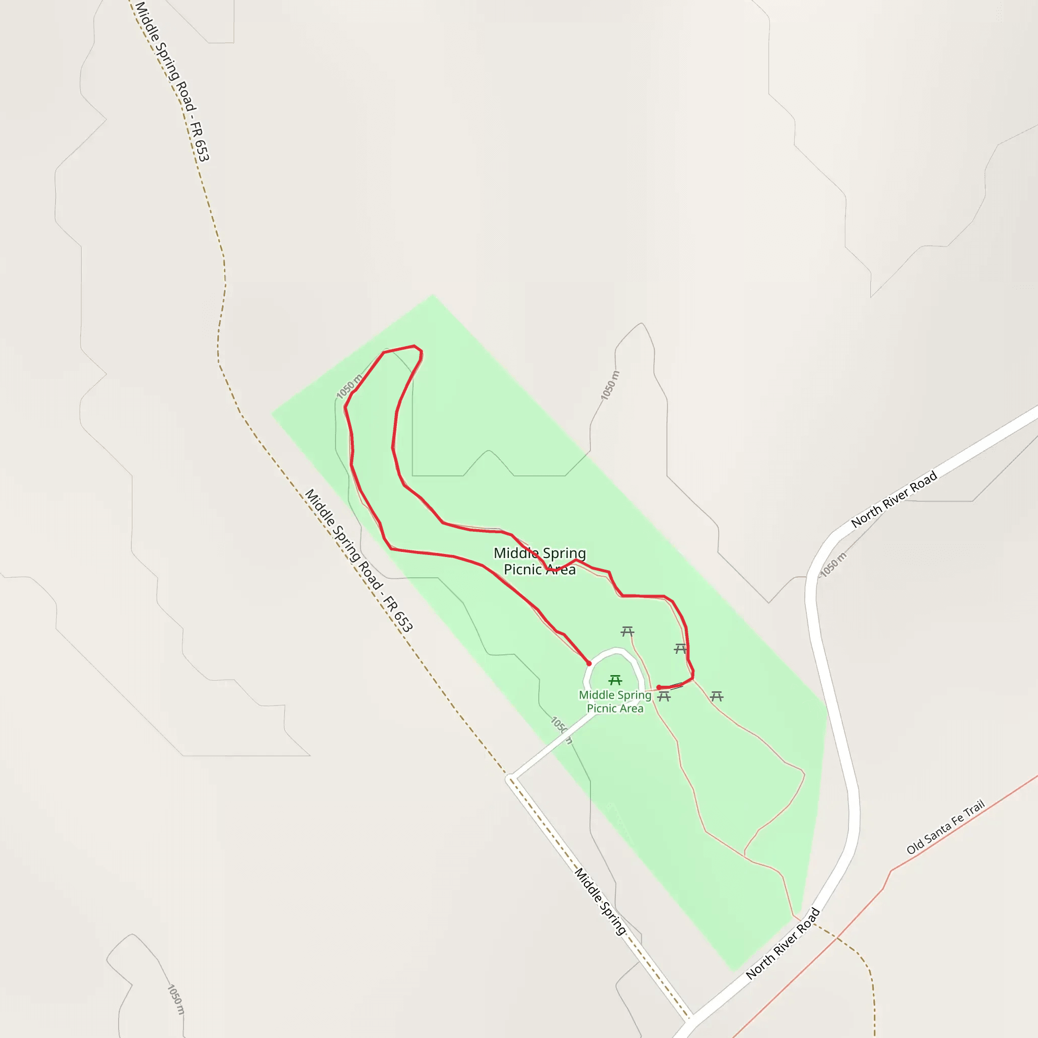 Middle Spring Nature Trail mobile static map
