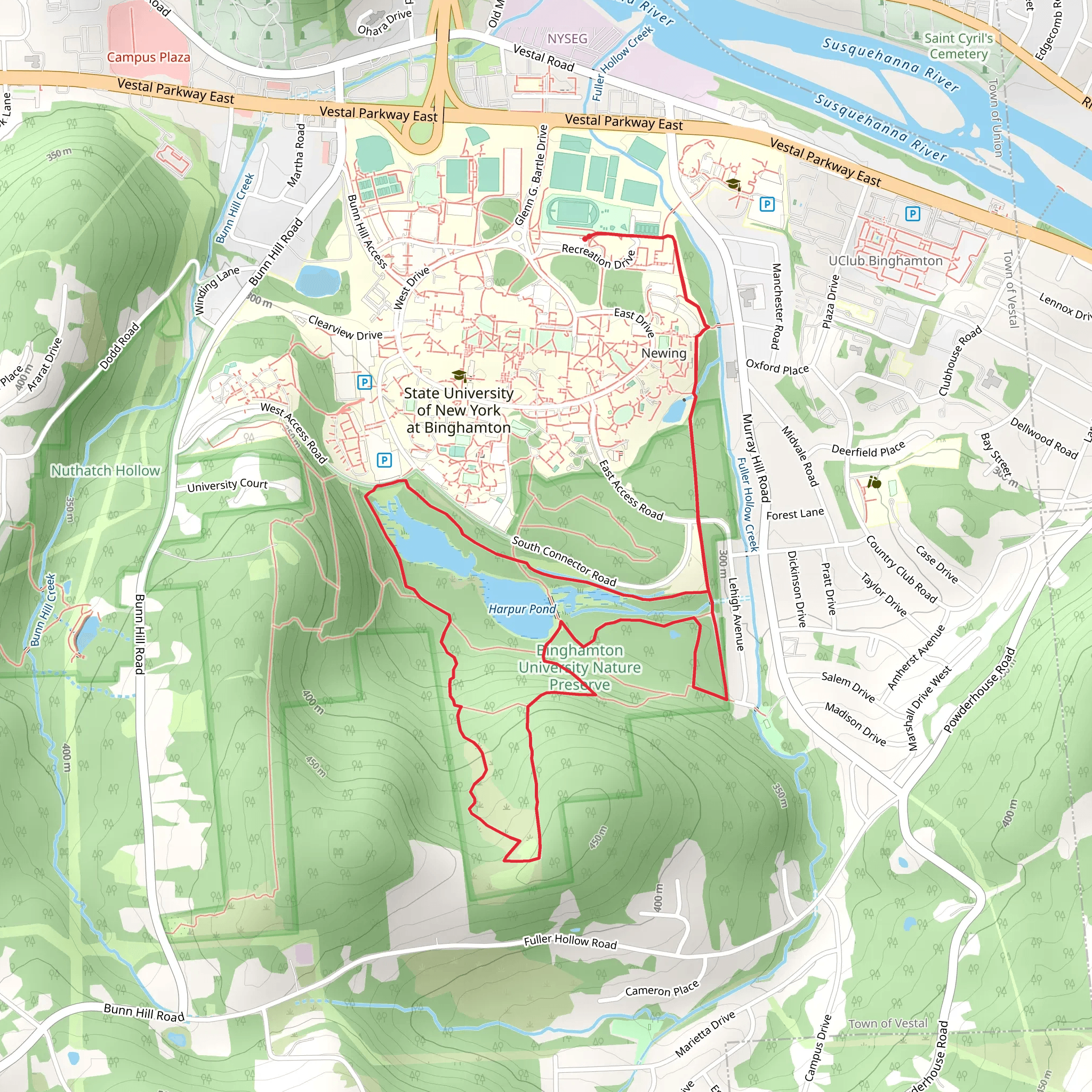 Harpur Lake and Field Loop Trail mobile static map