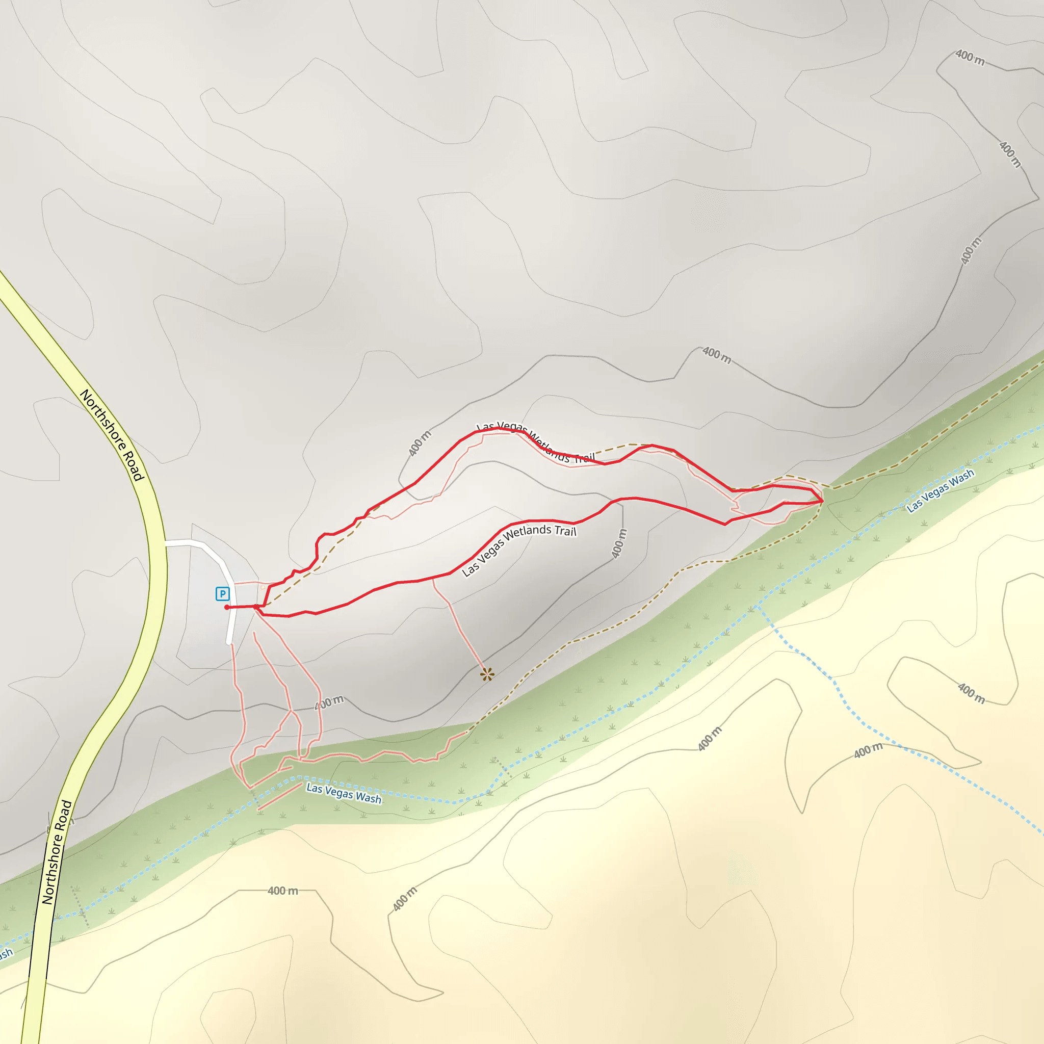 Las Vegas Wetlands Loop Trail mobile static map