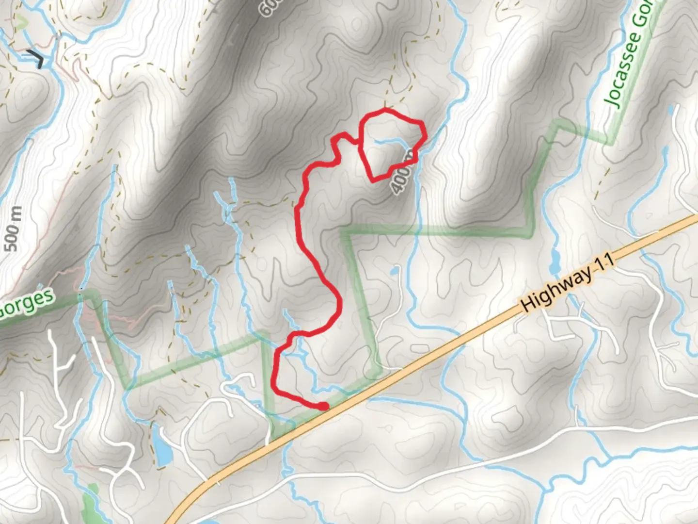 An image depicting the trail Yucca Creek Loop via Alewine Road and its surrounding area.