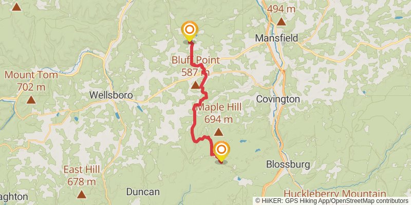 Mid State Trail - Pennsylvania stage 25 Map