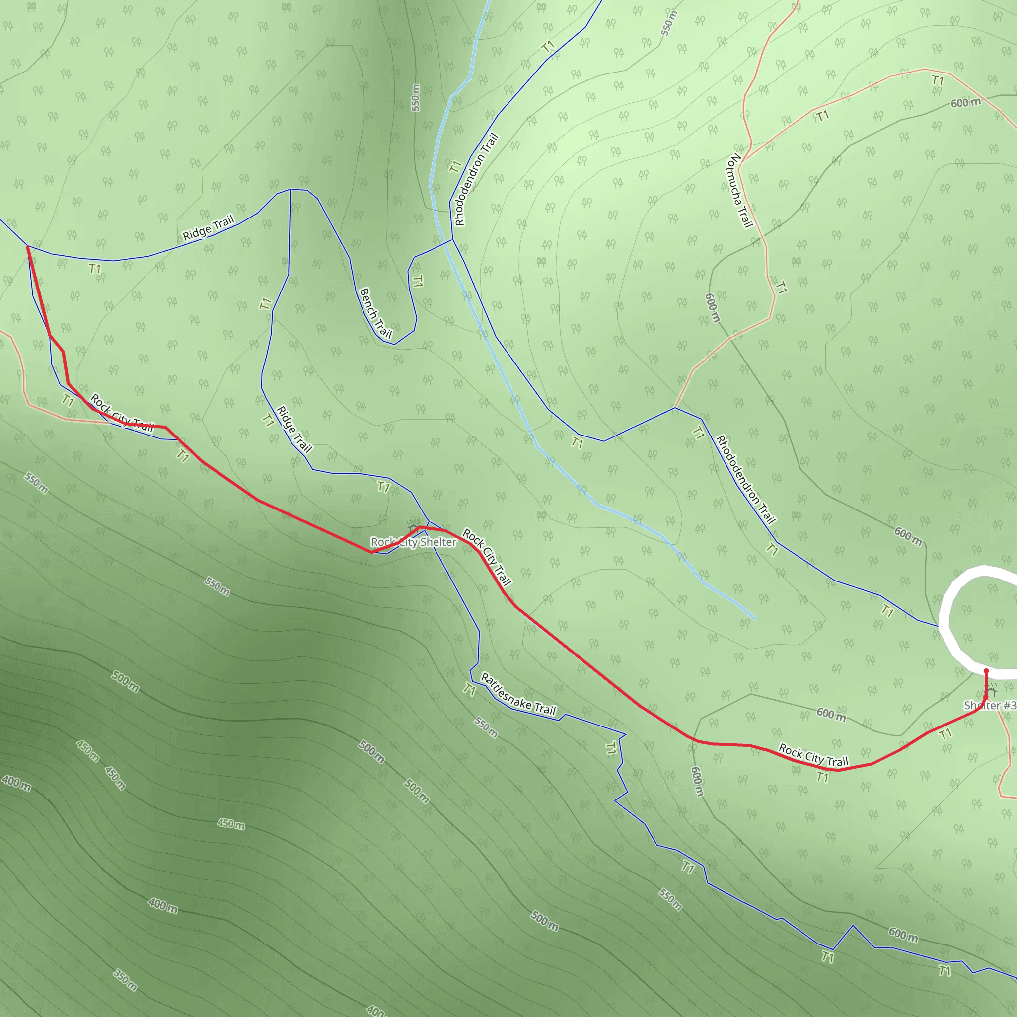 Rock City Trail mobile static map