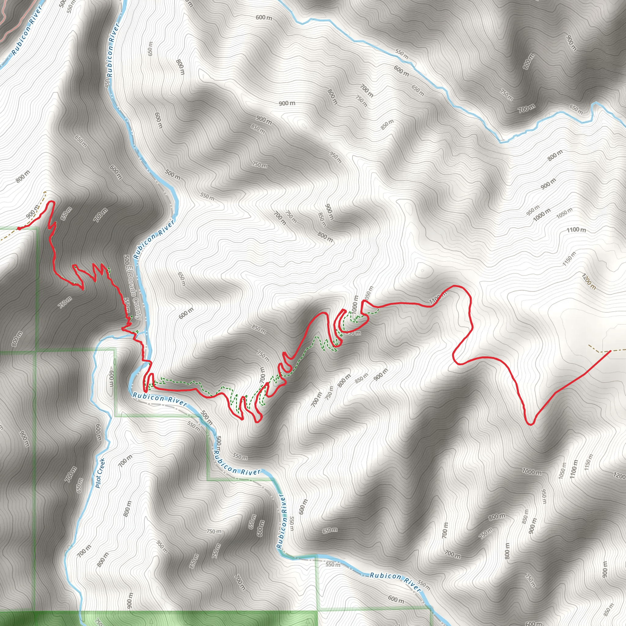 Nevada Point Trail mobile static map