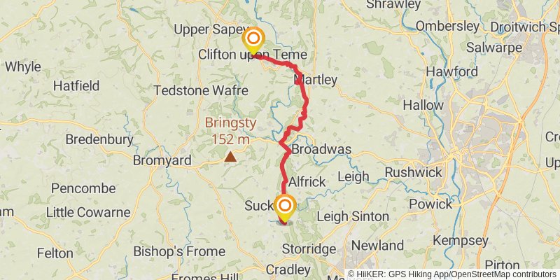 Worcestershire Loop from Great Malvern stage 9 Map