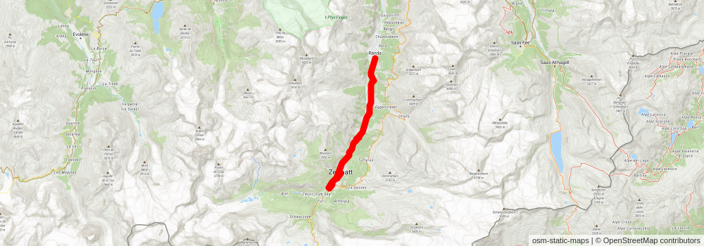 Gornergrat Zermatt Marathon stage 2 Map