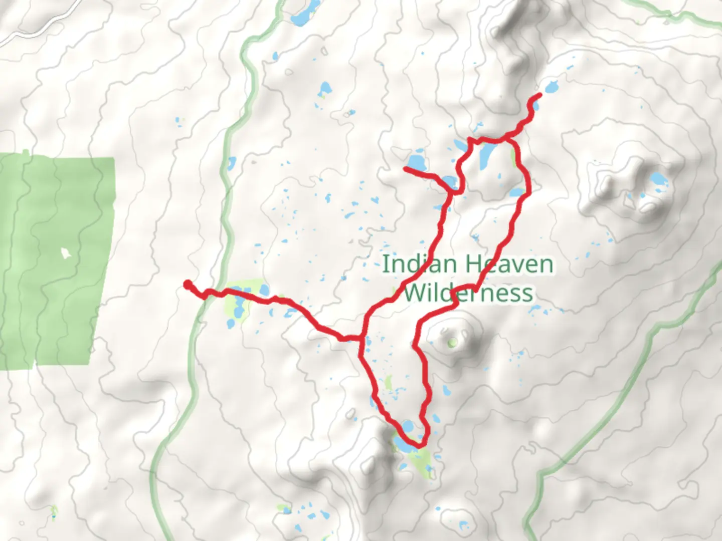 An image depicting the trail Elk Lake Trail and Thomas Lake Trail and its surrounding area.