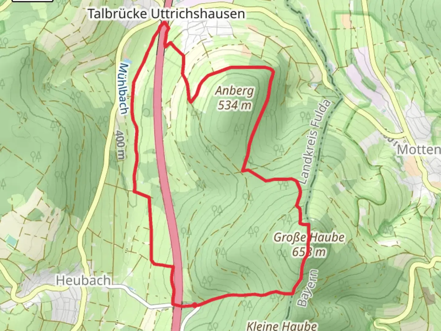 An image depicting the trail Große Haube, Jagereiche and Zwei Bruder Blick Loop and its surrounding area.