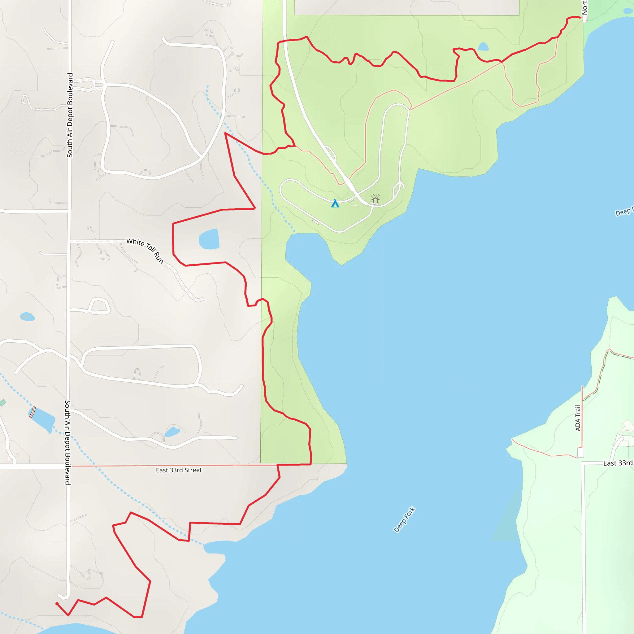 Along Lake Arcadia mobile static map