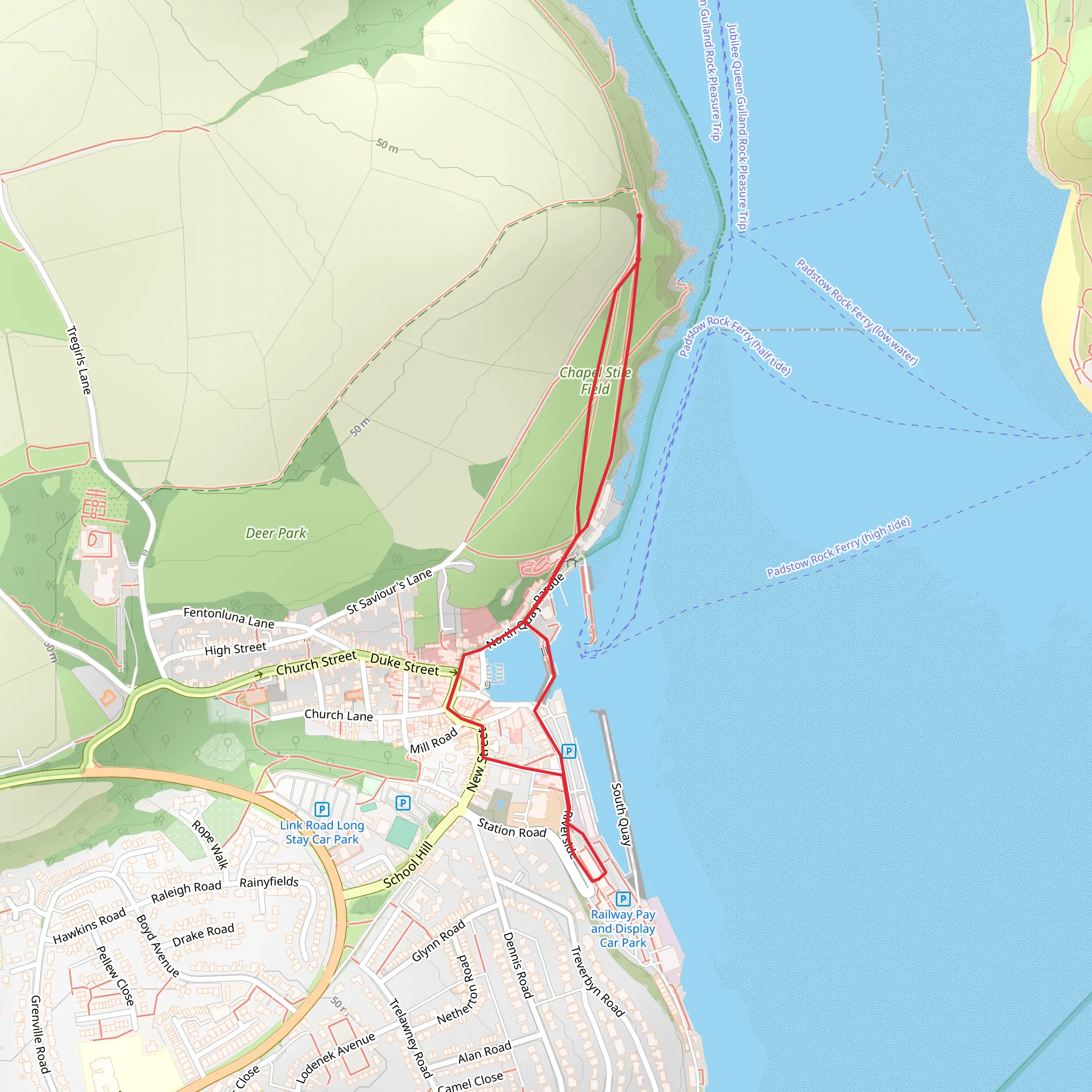 Padstow Walk mobile static map