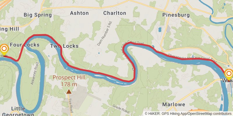Great Allegheny Passage stage 8 Map