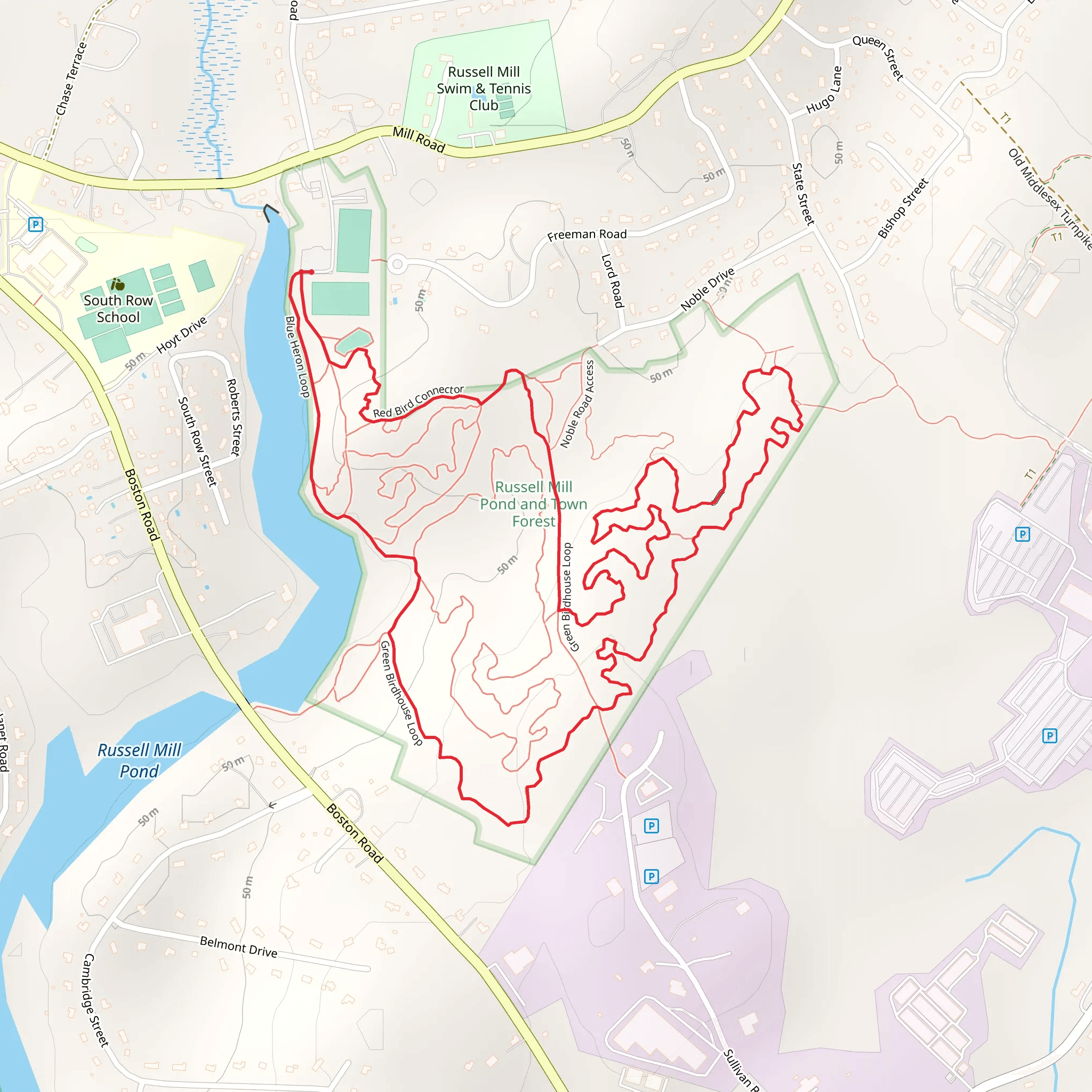 Green Birdhouse Loop mobile static map