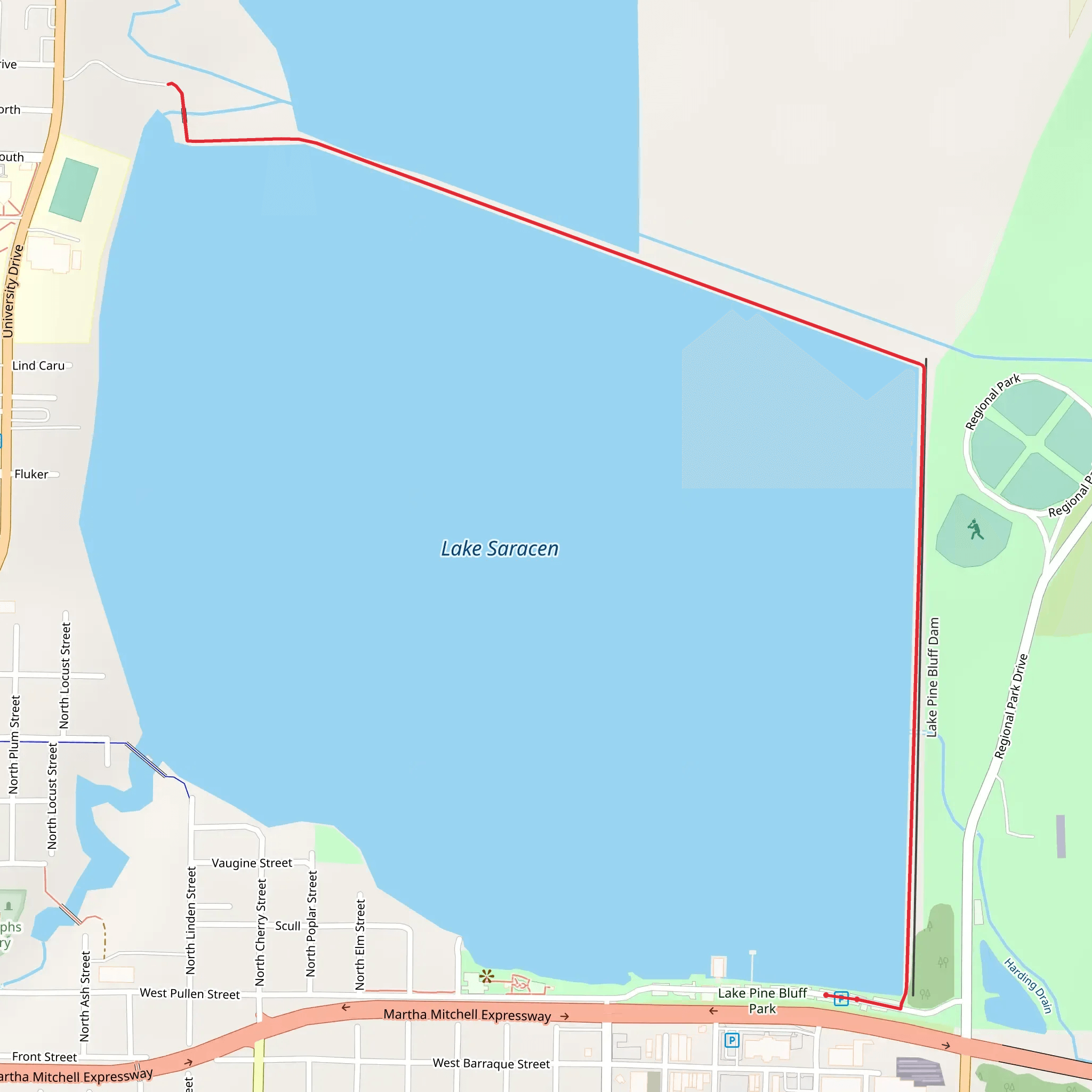 Lake Saracen mobile static map