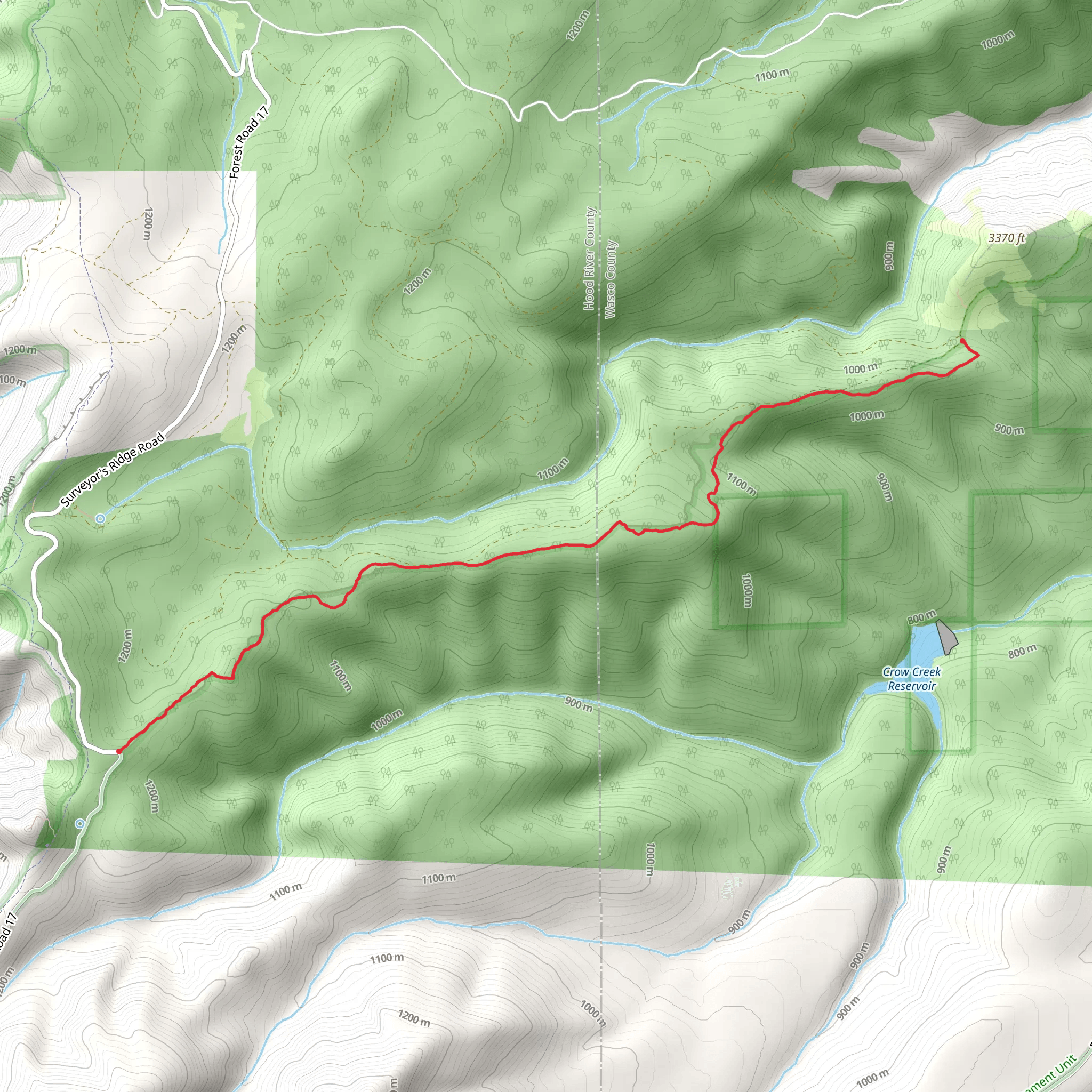 North Section Line Trail mobile static map