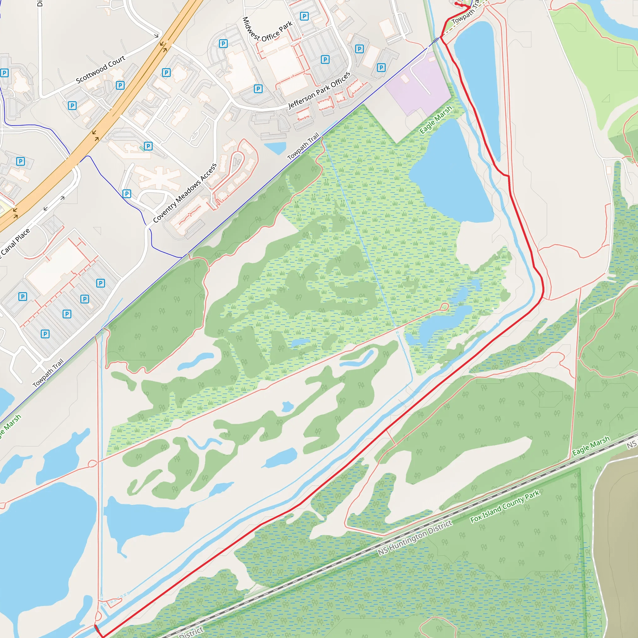 Towpath Trail mobile static map