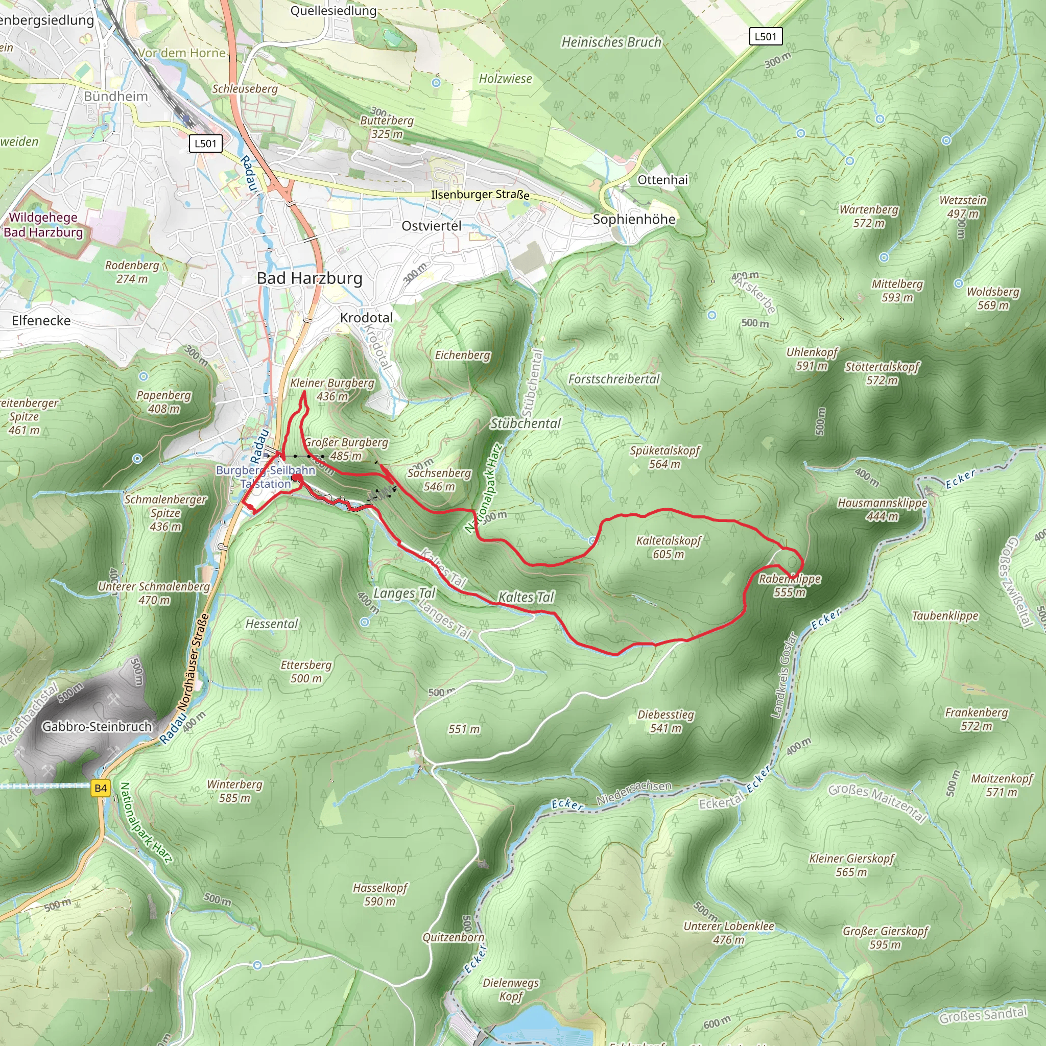 Baumwipfelpfad Harz via Kaiserweg mobile static map