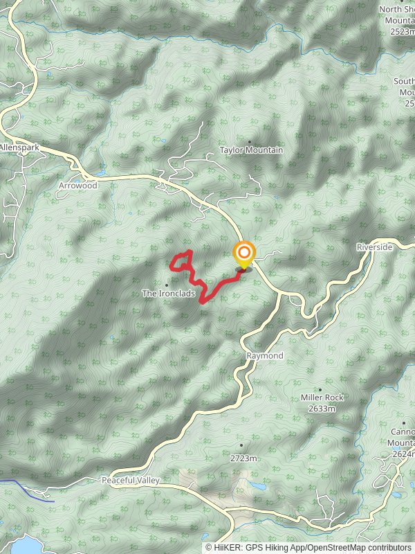 Roosevelt National Forest Loop mobile static map