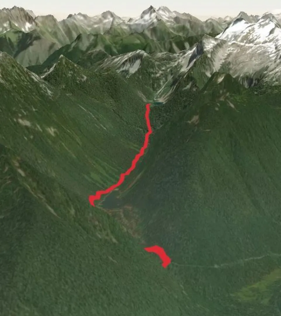 An image depicting the trail Enjar Lake Trail and its surrounding area.