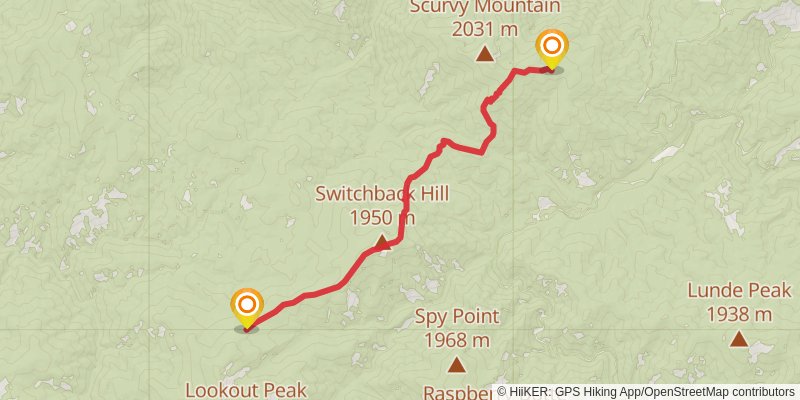 Ultra Pedestrian North Loop stage 27 Map