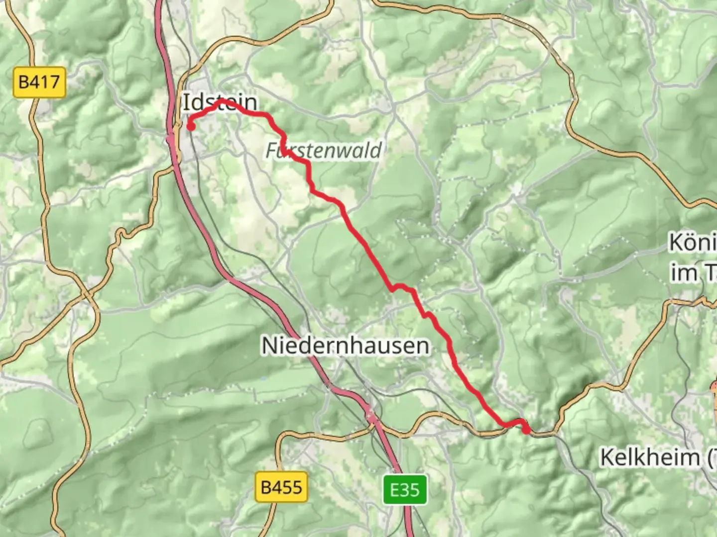 An image depicting the trail Idstein to Eppstein Walk and its surrounding area.