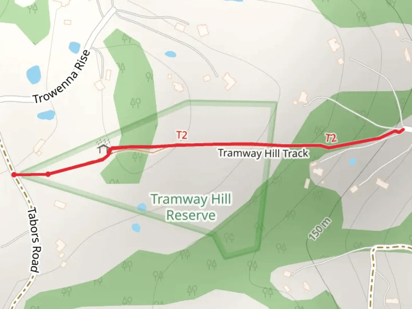 An image depicting the trail Tramway Hill Track and its surrounding area.