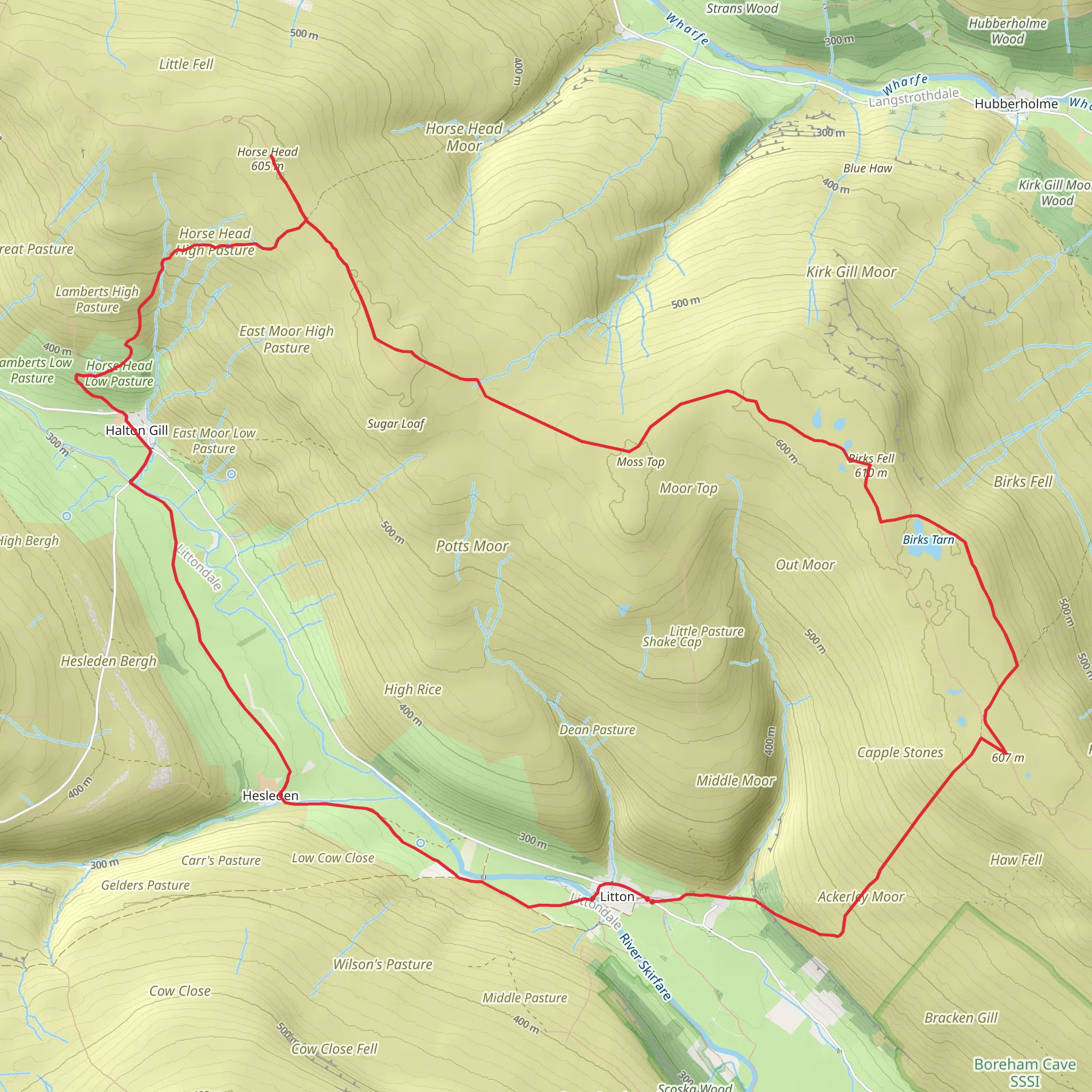 OSBM, Birks Fell and Horse Head Loop mobile static map