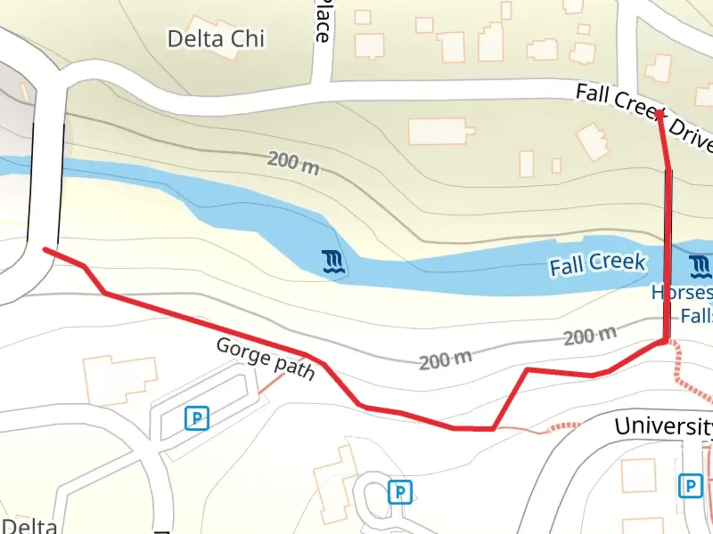 An image depicting the trail Gorge Trail - Cayuga Height and its surrounding area.