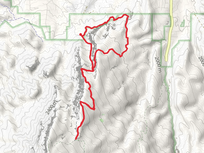 Sandia Crest Trail and Del Orno Trail Loop