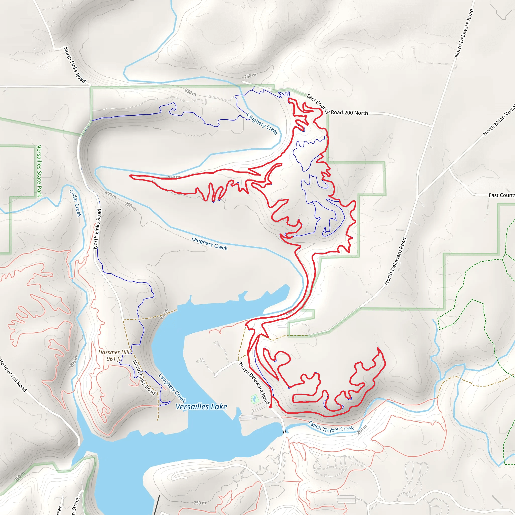 Cliffside, Grandview and Shadow Run Loop mobile static map