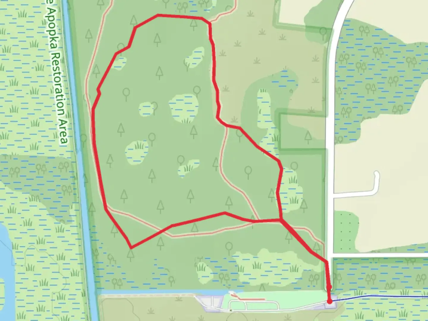 An image depicting the trail McDonald Canal Boat Ramp Loop and its surrounding area.