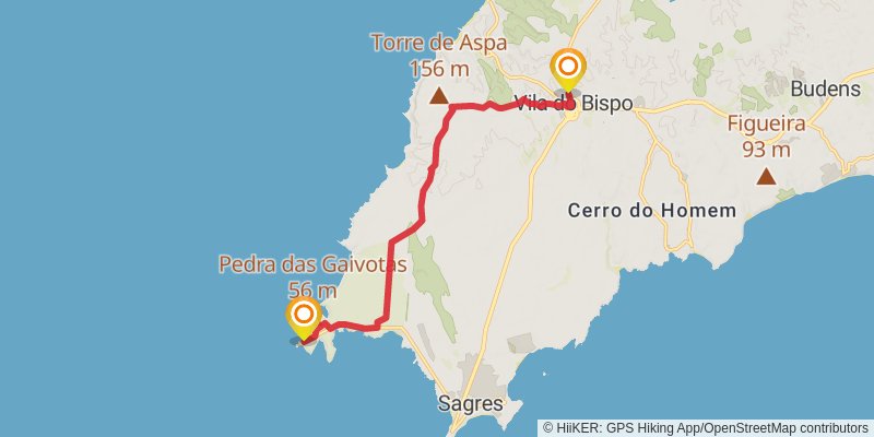 Rota Vincentina stage 11 Map
