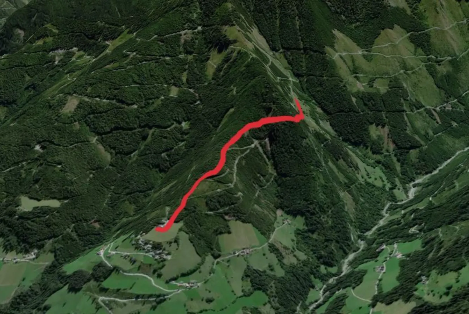 An image depicting the trail Michaelerberghaus to Stiegler Hütte and its surrounding area.