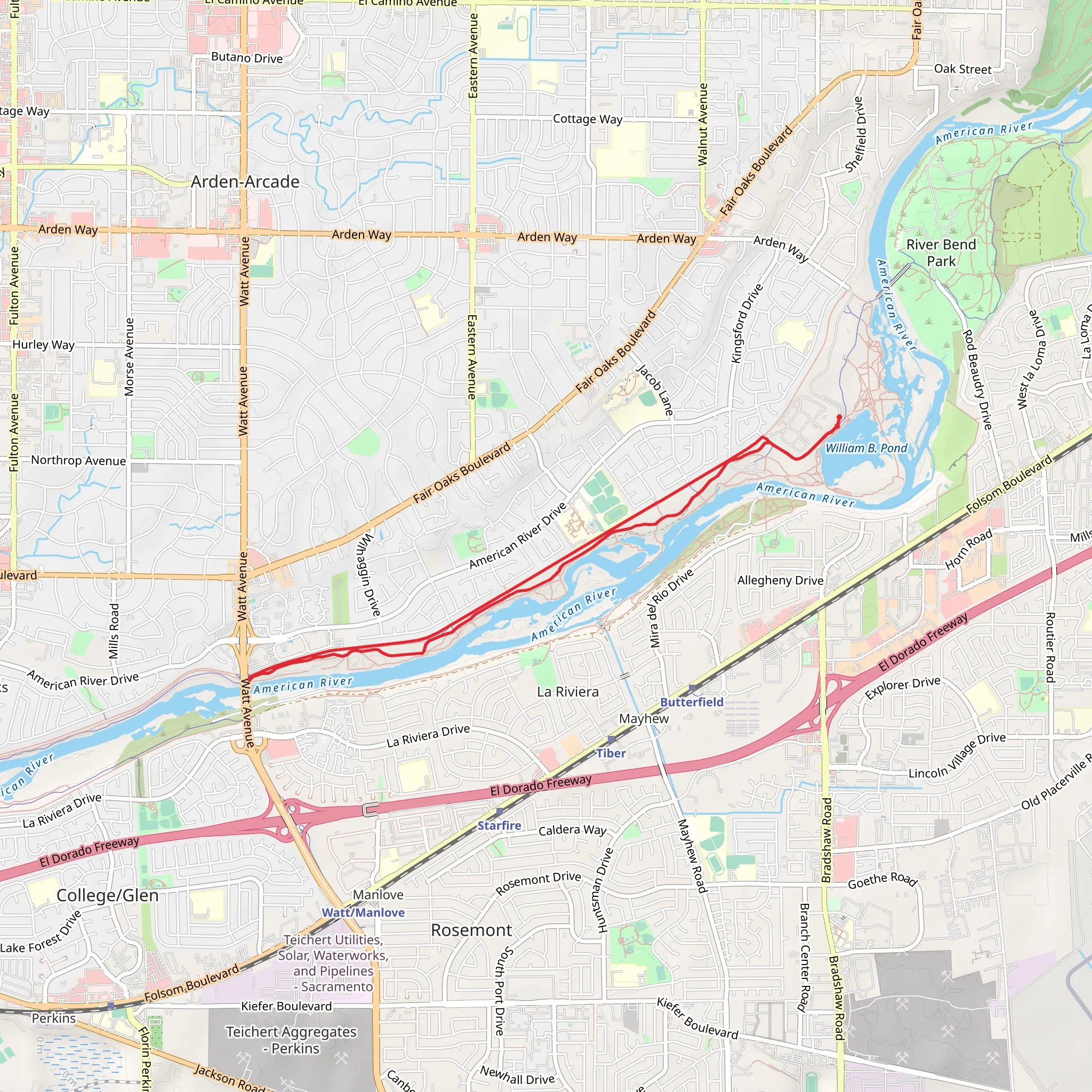 ADT and Levee Path Loop mobile static map