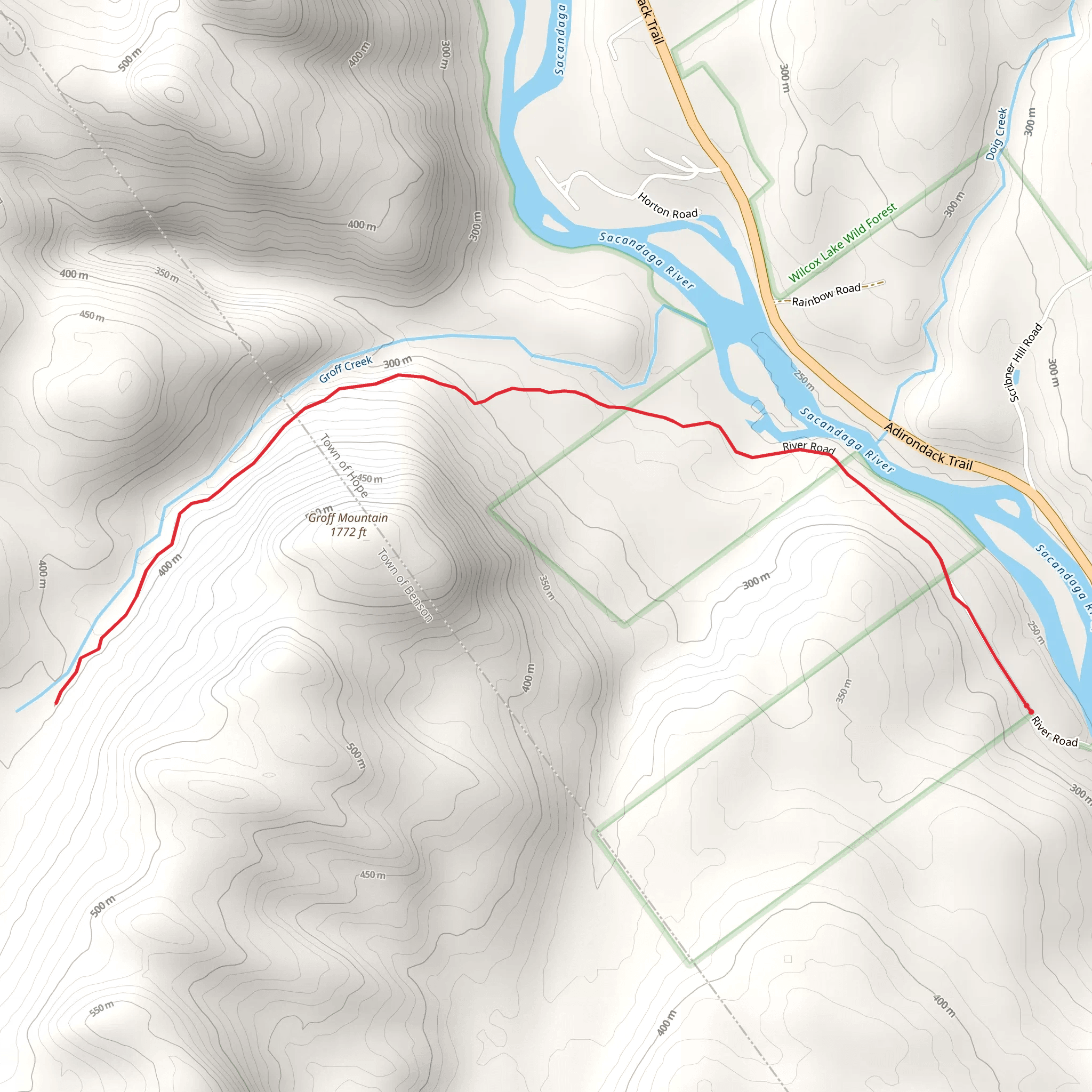 Groff Mountain mobile static map