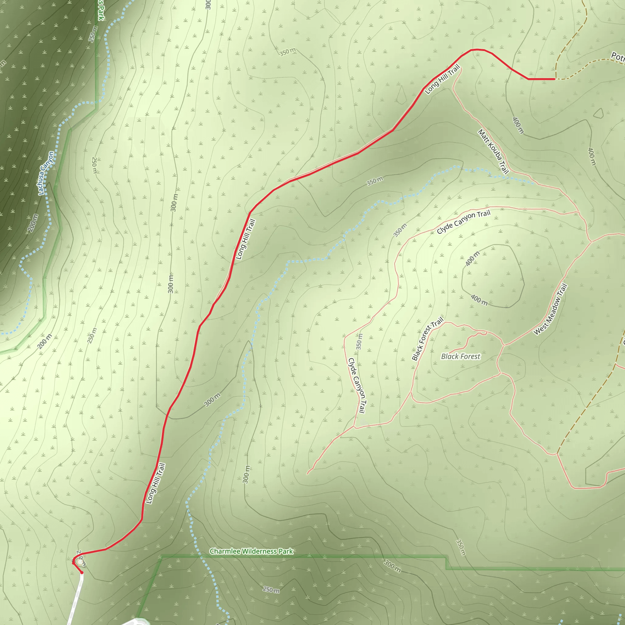 Potrero Trail mobile static map