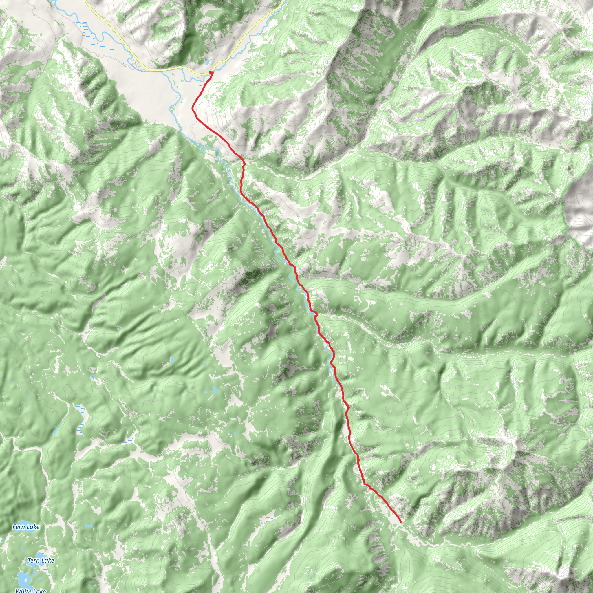 Lamar River Trail mobile static map